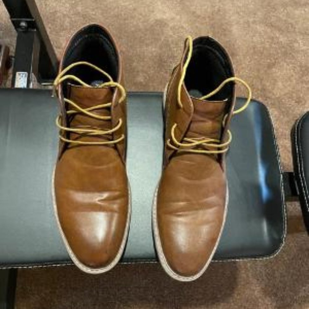 Faranzi Men's Brown Chucka Boots, (Pre-Owned)